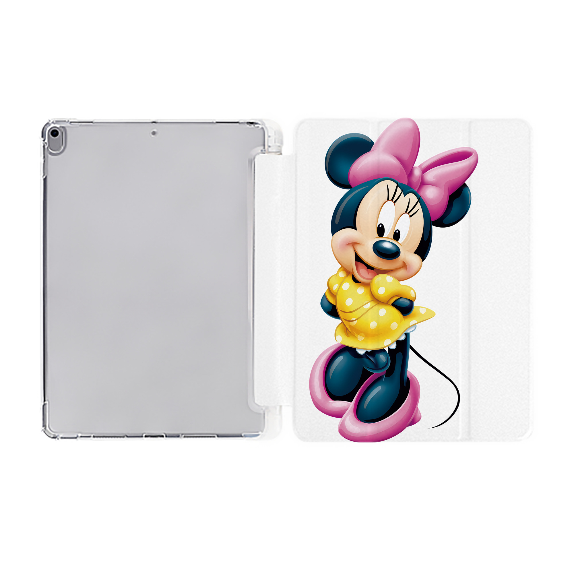 （画像用） ミッキーマウス Mickey Mouse IPad ケース ペン収納付き 三つ折りスタンド PUレザー×シリコン 対応機種9.5/10.5/10.9インチ